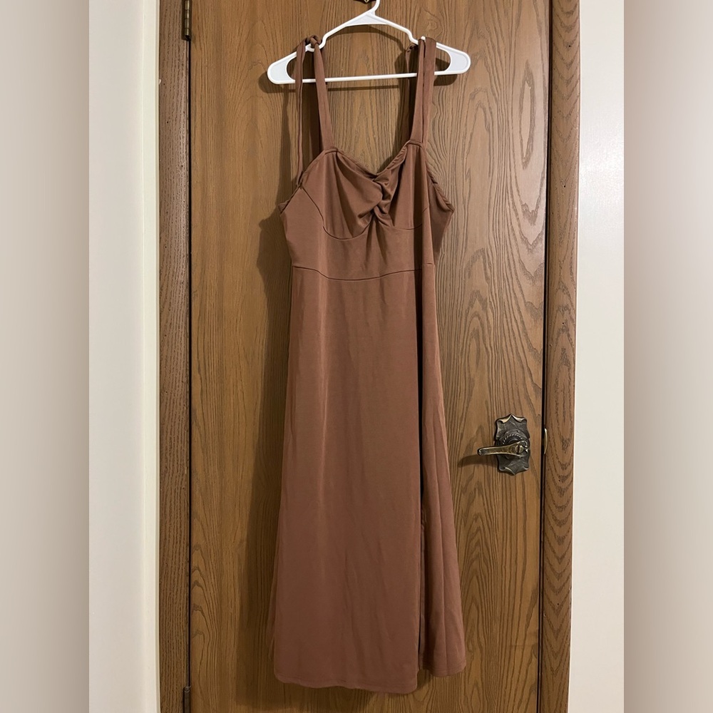 *NWOT* Shein Brown Midi Dress